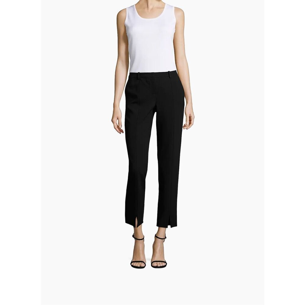 St Johns Caviar Jennifer ankle black dog show luxe straight leg pants